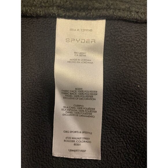 Spyder Mens M Waffle Knit Black Ski Snowboard Winter Pullover Casual - Picture 9 of 9